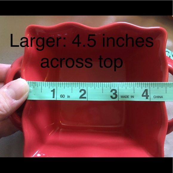 Scalloped Red Ramekins - Picture 5 of 9